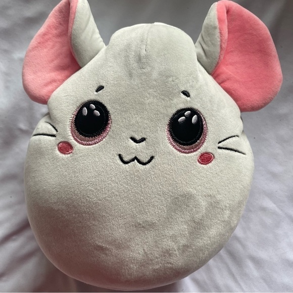 8" TY Squish-a-Boos Catnip the Gray Mouse Stuffed Animal Plush Toy - Picture 4 of 5